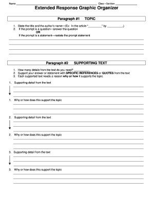 Extended Response Template  Form