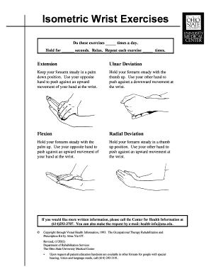 Wrist Isometrics  Form