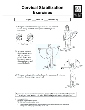 Cervical Stabilization Exercises PDF  Form