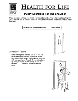 Shoulder Pulley Exercises PDF  Form