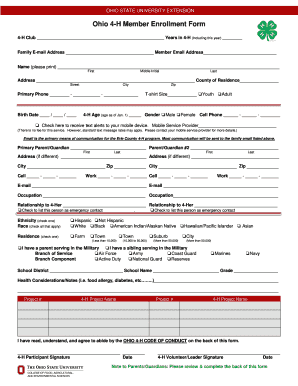 4h Online Ohio  Form