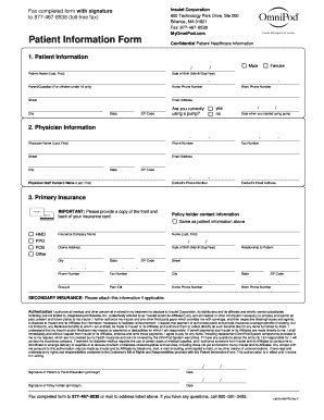 Omnipod Patient Information Form