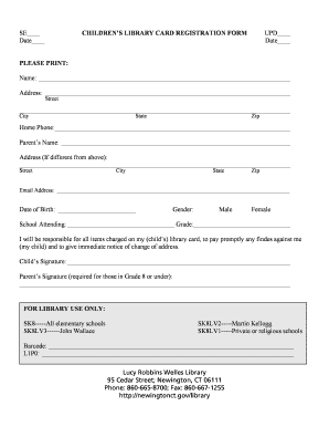 Library Registration Form