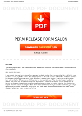 Perm Release Form