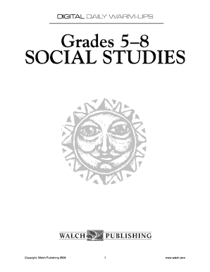 Daily Social Studies Warm Ups PDF  Form