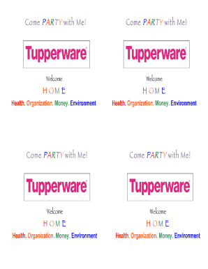 Tupperware Party Invitation Templates  Form