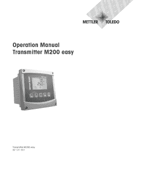 M200 Mettler Toledo Manual  Form