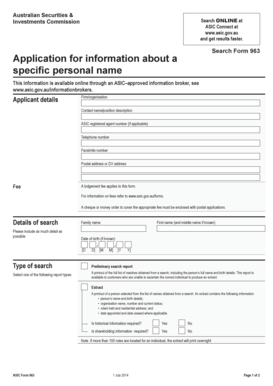 Asic Form 963