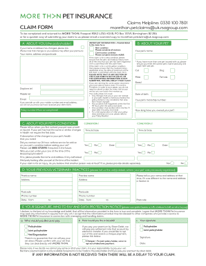 More Than Claim Form PDF