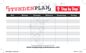 Step by Step Ersatzstundenplan  Form