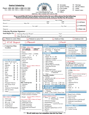General Prescription Form AZ Tech Radiology