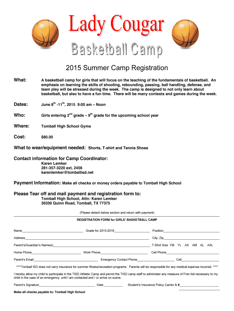 A Basketball Camp for Girls that Will Focus on the Teaching of the Fundamentals of Basketball  Form