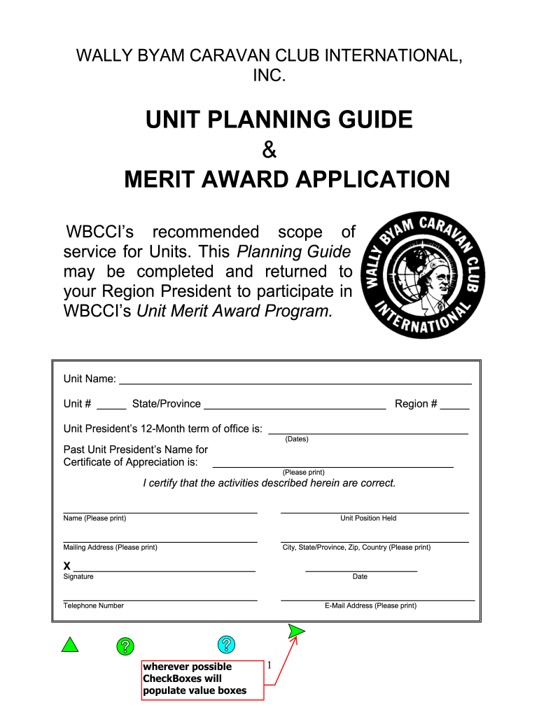 MERIT AWARD APPLICATION  WBCCI  Region9 Wbcci  Form