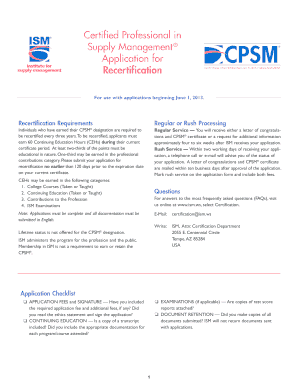 Cpsm Recertification  Form