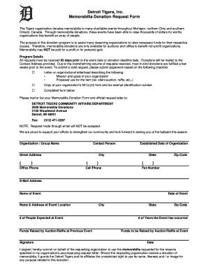Detroit Donation Request  Form