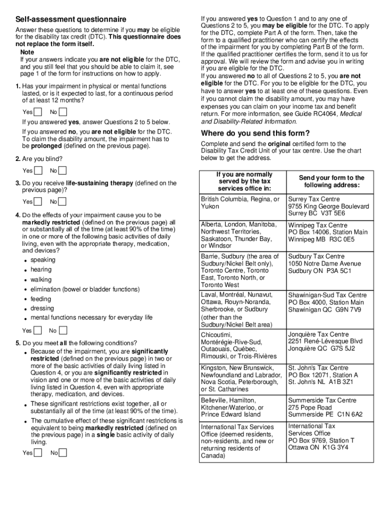  T2201 Disability Tax Form 2012