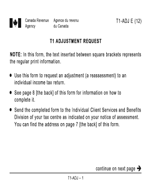 T1 Adjustment Letter  Form