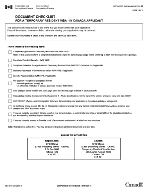 checklist visa canada document temporary form resident preview sign pdf imm signnow applicant sample cic gc pdffiller