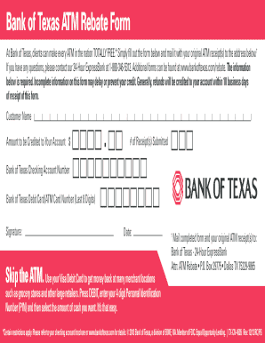 Atm Rebate  Form