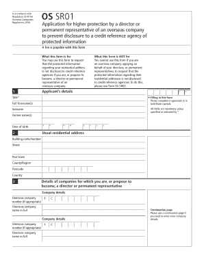 Companies House Sr01  Form
