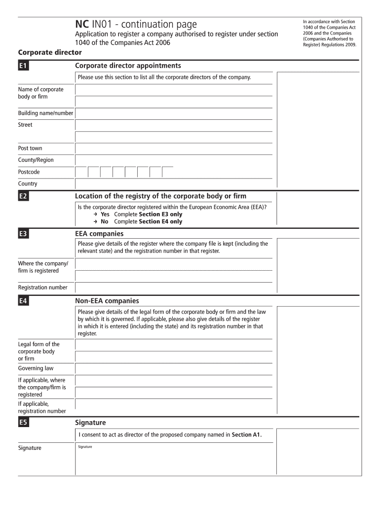  NC IN01 Continuation Page Companieshouse Gov 2009