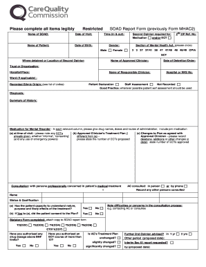 CQC SOAD REPORT from  Form