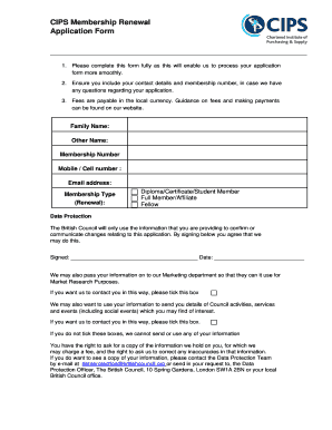 Cips Registration  Form