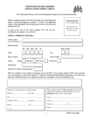 How to Fill Chevening Application Form