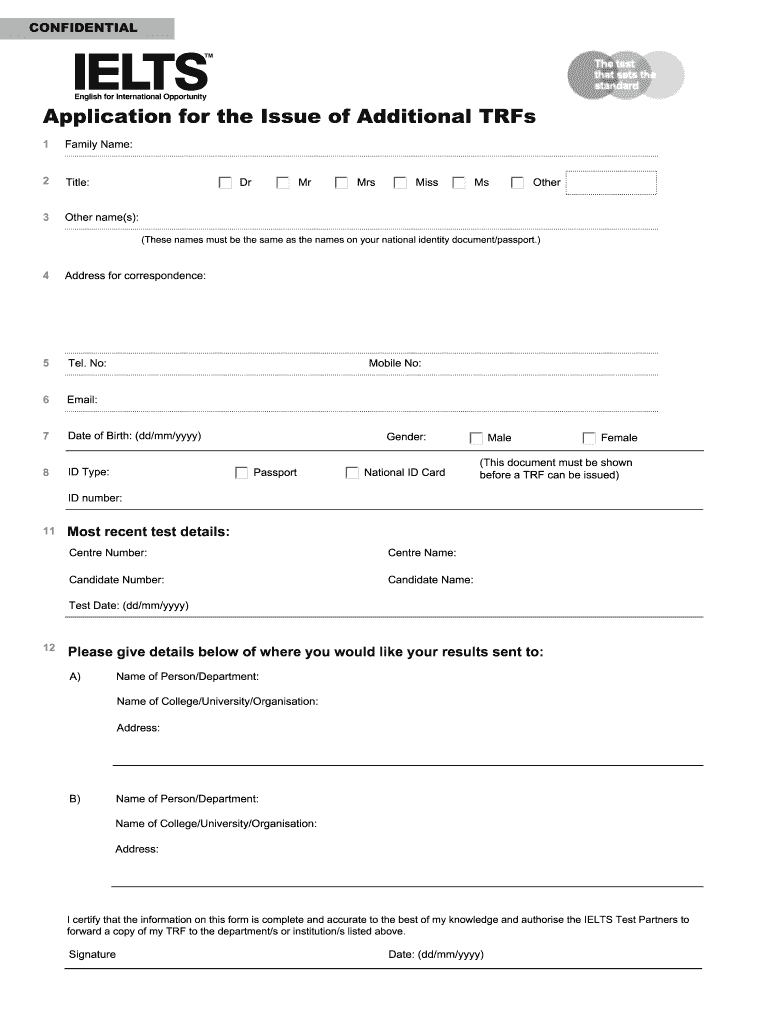 Get and Sign Ielts Test Report Form PDF