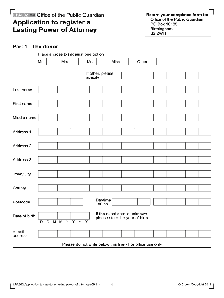 Lpa Registration Form