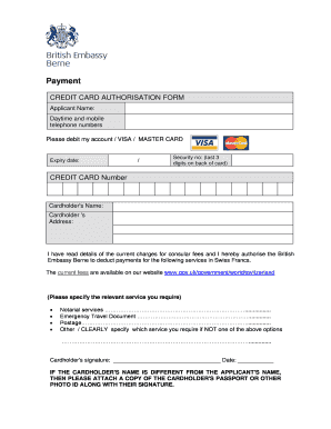 Credit Card Pay Form Gov Uk