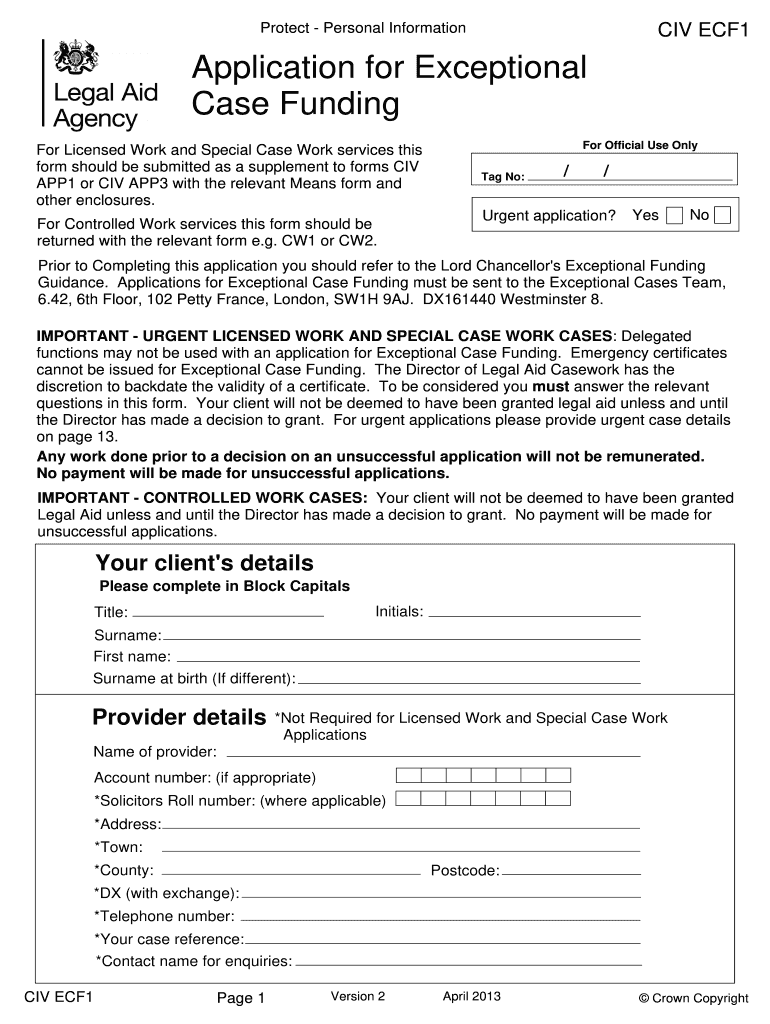 Civ Ecf1  Form