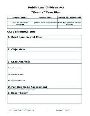 Case Plan Template Social Work  Form