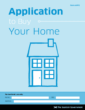 Application to Buy Your Home Form APP2 Scottish Government Scotland Gov