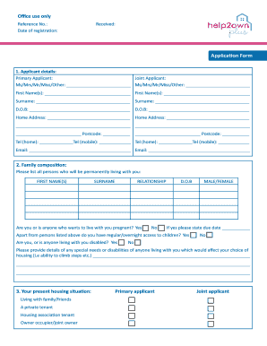 Help2own Application Form