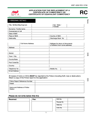 Msf 4210  Form