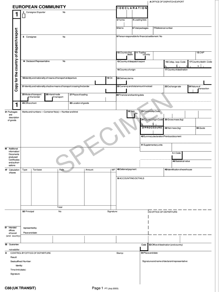 C88 Form