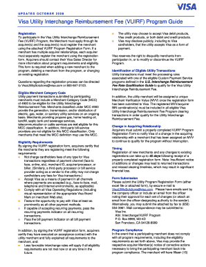 Visa Utility Program  Form