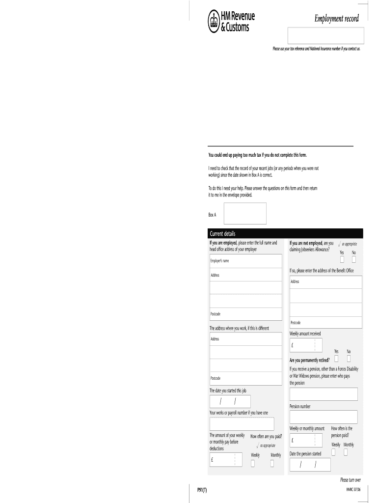  P91 Form 2006-2024