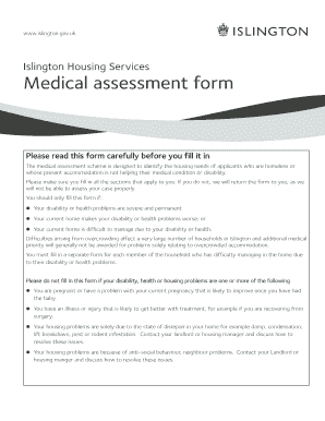 Medical Assessment Form