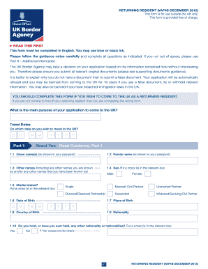 Returning Resident Vaf4b December Form