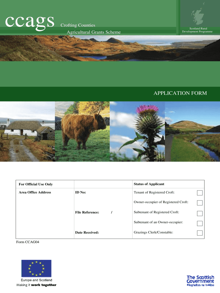 Ccags Crofting Counties  Scottish Government  Scotland Gov  Form