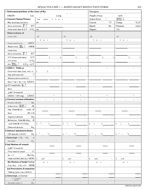 Sight Reduction Form