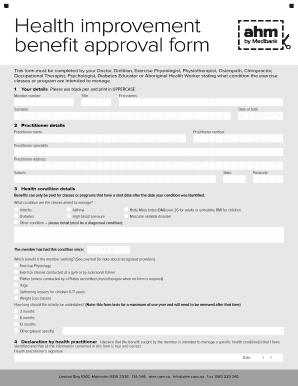  Ahm Health Improvement Form 2015