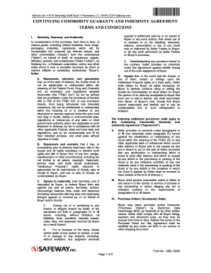 Continuing Commodity Guarantee  Form