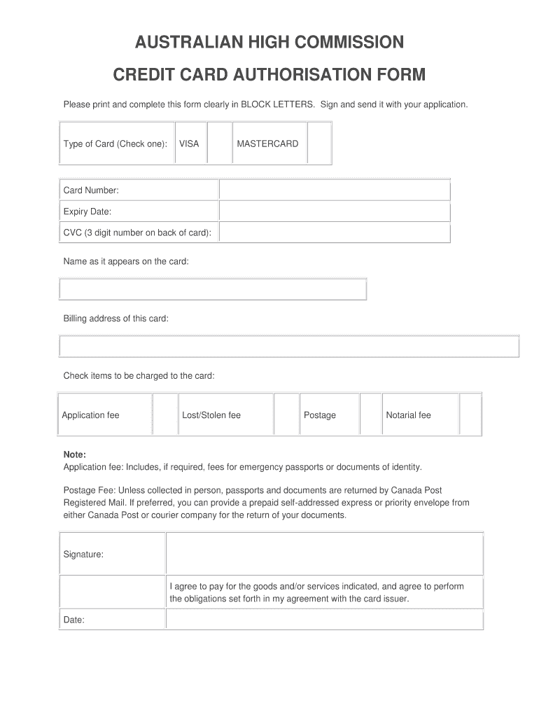 Letter of Authorisation Australia Post  Form