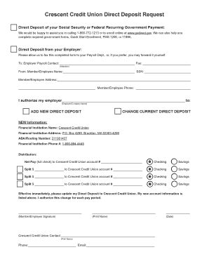 Crescent Credit Union  Form