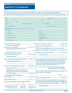 Application for Employment Greenfield Co Operative Bank  Form