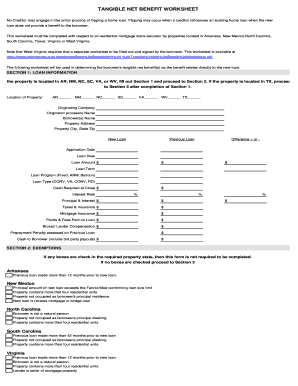 Texas Net Tangible Benefit Form