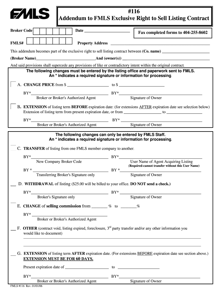 Get and Sign Form 116 Fmls 2006